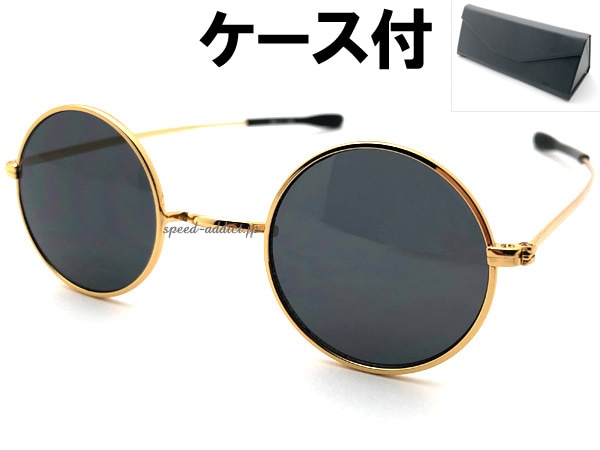 NOSE PADLESS METAL �ݴ�� SUNGLASS�ʥΡ����ѥåɥ쥹�᥿��饦��ɥ��󥰥饹��GOLD �� SMOKE + �ᥬ�ͥ����� BLACK