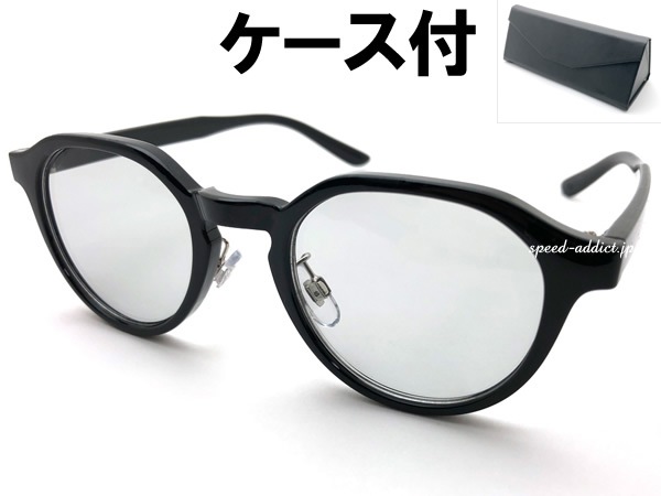 CROWN PANTO BOSTON SUNGLASS�ʥ��饦��ѥ�ȥܥ��ȥ󥵥󥰥饹��BLACK �� LIGHT SMOKE + �ᥬ�ͥ����� BLACK