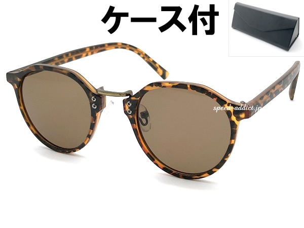 METAL BRIDGE CROWN PANTO BOSTON SUNGLASS�ʥ᥿��֥�å����饦��ѥ�ȥܥ��ȥ󥵥󥰥饹�˱�ä��٤ù�/GOLD �� BROWN + �ᥬ�ͥ����� BLACK
