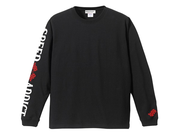 µSPEED ADDICT L/S T-shirt��µ���ԡ��ɥ��ǥ����ȥ��󥰥��꡼��T����ġ�BLACK