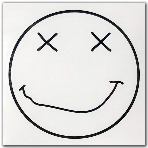 GRUNGE SMILE �إ��å��� Cutting Sticker�ʥ���󥸥��ޥ��륫�åƥ��󥰥��ƥå�����BLACK