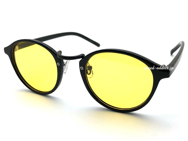 POLARIZED BOSTON SUNGLASS���и��ܥ��ȥ󥵥󥰥饹��BLACK �� LIGHT YELLOW
