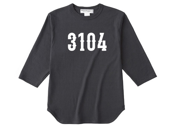 3104 3/4 Sleeves T-shirt��3/4���꡼��T����ġ�BLACK �� BLACK