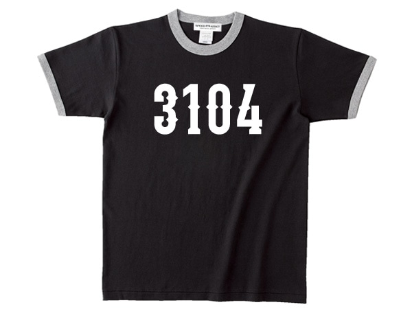 3104 Ringer T-shirtʥ󥬡TġBLACK  GRAY