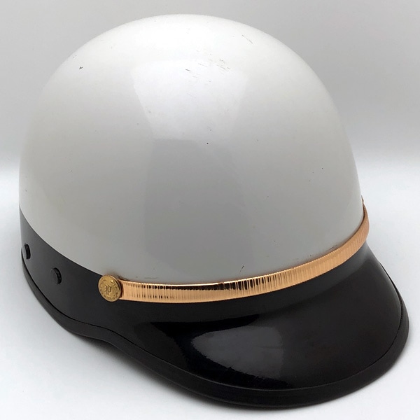60's BELL TOPTEX POLICE WHITE  BLACK 58cm