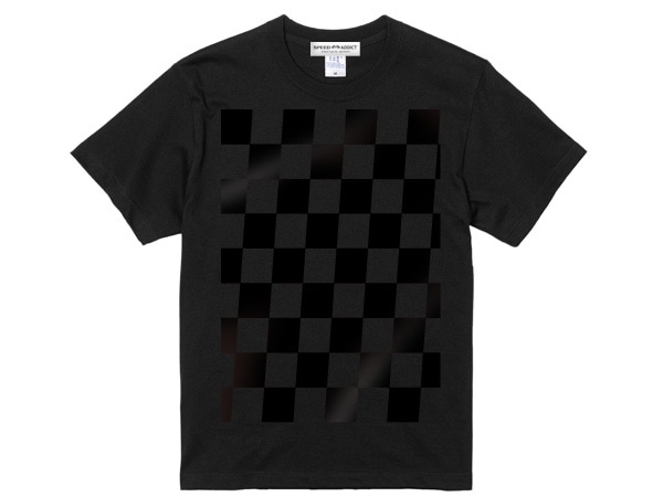 5��CHECKER T-shirt��5������å���T����ġ�BLACK �� BLACK