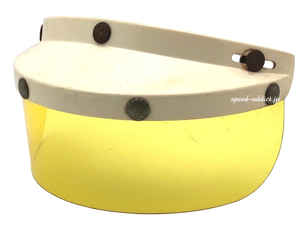70's VINTAGE PAULSON MODEL VS-3 VISTA SHIELD VISOR��70s�ӥ�ơ����ݡ��륽���ǥ�VS-3�ӥ���������ɥХ�������WHITE �� YELLOW
