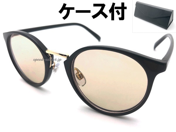 GOLD BRIDGE BOSTON SUNGLASS�ʥ�����ɥ֥�å��ܥ��ȥ󥵥󥰥饹��BLACK �� LIGHT BROWN + �ᥬ�ͥ����� BLACK