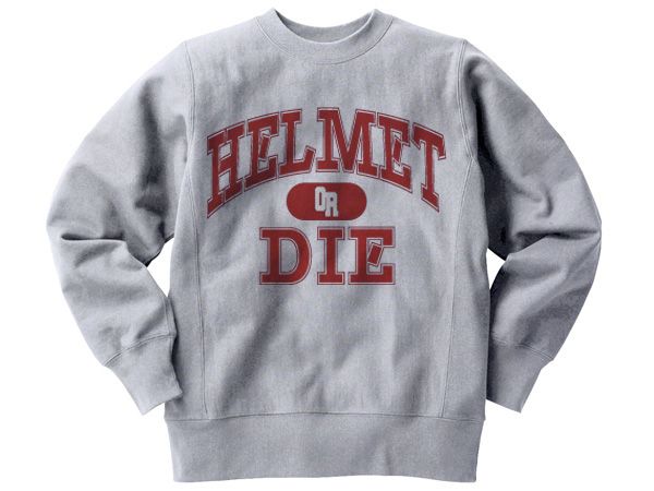Champion Reverse Weave TYPE HELMET OR DIE SWEAT�ʥ����ԥ����С����������֥����ץ������åȡ�GRAY