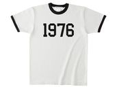 1976 Ringer T-shirt�ʥ�󥬡�T����ġ�WHITE �� BLACK