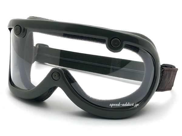 GREASER 60's VINTAGE GOGGLE LEATHER MODEL�ʥ��꡼����60s�ӥ�ơ�����������쥶����ǥ��OLIVE GREEN �� COCOA