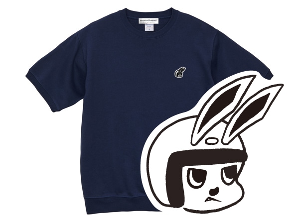 CHECKER RABBIT SWEAT S/S�ʥ����å�����ӥåȥ������å�Ⱦµ��NAVY