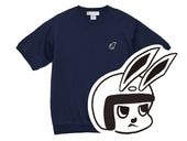 CHECKER RABBIT SWEAT S/S�ʥ������å�Ⱦµ��NAVY