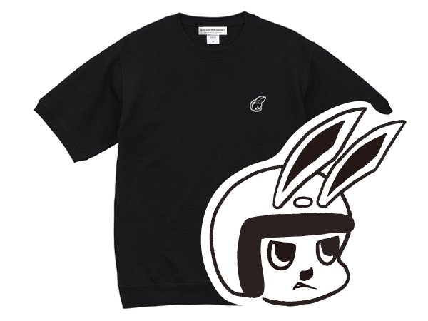 CHECKER RABBIT SWEAT S/S�ʥ����å�����ӥåȥ������å�Ⱦµ��BLACK