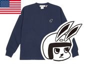 USA���åȥ� SUPER HEAVY WEIGHT CHECKER RABBIT L/S T-shirt�ʥ����ѡ��إ������������ȥ����å�����ӥåȥ��󥰥��꡼��T����ġ�NAVY