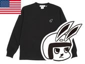 USA���åȥ� SUPER HEAVY WEIGHT CHECKER RABBIT L/S T-shirt�ʥ����ѡ��إ������������ȥ����å�����ӥåȥ��󥰥��꡼��T����ġ�BLACK