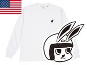 USA���åȥ� SUPER HEAVY WEIGHT CHECKER RABBIT L/S T-shirt�ʥ����ѡ��إ������������ȥ����å�����ӥåȥ��󥰥��꡼��T����ġ�WHITE