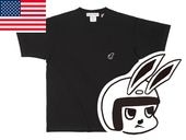 USA���åȥ� SUPER HEAVY WEIGHT CHECKER RABBIT T-shirt�ʥ����ѡ��إ������������ȥ����å�����ӥå�T����ġ�BLACK