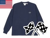 USA���åȥ� SUPER HEAVY WEIGHT CHECKER FLAGS L/S T-shirt�ʥ����ѡ��إ������������ȥ����å����ե�å����󥰥��꡼��T����ġ�NAVY
