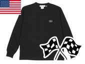 USA���åȥ� SUPER HEAVY WEIGHT CHECKER FLAGS L/S T-shirt�ʥ����ѡ��إ������������ȥ����å����ե�å����󥰥��꡼��T����ġ�BLACK