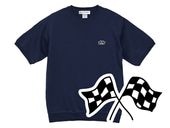 CHECKER FLAGS SWEAT S/S�ʥ����å����ե�å��������å�Ⱦµ��NAVY