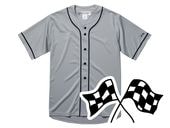 µCHECKER FLAGS BASEBALL SHIRT��µ�����å����ե�å��١����ܡ��륷��ġ�GRAY