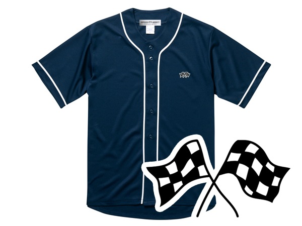 ��CHECKER FLAGS BASEBALL SHIRT�ʶ������å����ե�å��١����ܡ��륷��ġ�NAVY