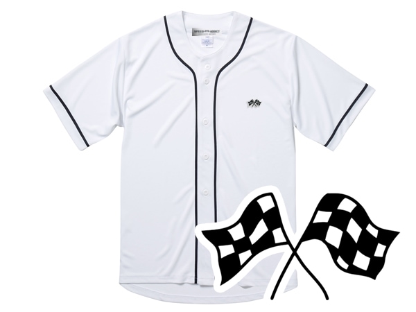 ��CHECKER FLAGS BASEBALL SHIRT�ʶ������å����ե�å��١����ܡ��륷��ġ�WHITE