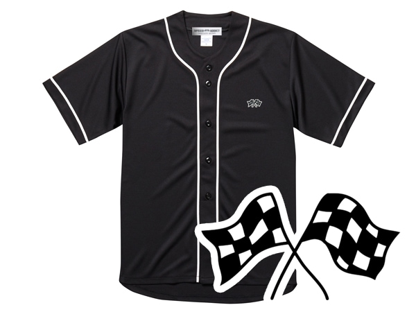 ��CHECKER FLAGS BASEBALL SHIRT�ʶ������å����ե�å��١����ܡ��륷��ġ�BLACK