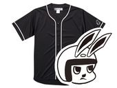 µCHECKER RABBIT BASEBALL SHIRT��µ�����å�����ӥåȥ١����ܡ��륷��ġ�BLACK
