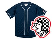 µSPEED ADDICT TRADE MARK BASEBALL SHIRT��µ���ԡ��ɥ��ǥ����ȥȥ졼�ɥޡ����١����ܡ��륷��ġ�NAVY