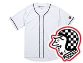 µSPEED ADDICT TRADE MARK BASEBALL SHIRT��µ���ԡ��ɥ��ǥ����ȥȥ졼�ɥޡ����١����ܡ��륷��ġ�WHITE