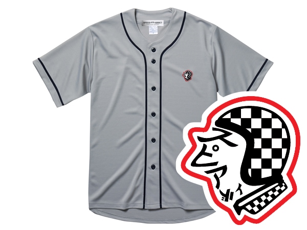 ��SPEED ADDICT TRADE MARK BASEBALL SHIRT�ʶ����ԡ��ɥ��ǥ����ȥȥ졼�ɥޡ����١����ܡ��륷��ġ�GRAY
