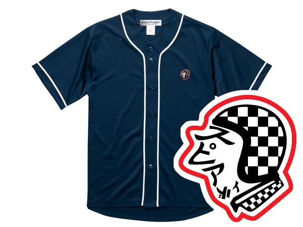 ��SPEED ADDICT TRADE MARK BASEBALL SHIRT�ʶ����ԡ��ɥ��ǥ����ȥȥ졼�ɥޡ����١����ܡ��륷��ġ�NAVY