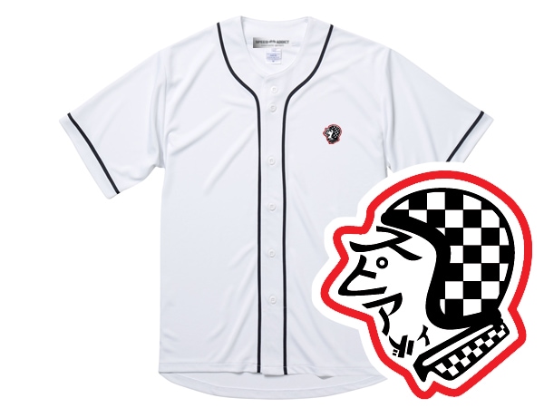 ��SPEED ADDICT TRADE MARK BASEBALL SHIRT�ʶ����ԡ��ɥ��ǥ����ȥȥ졼�ɥޡ����١����ܡ��륷��ġ�WHITE
