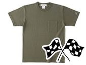 µCHECKER FLAGS POCKET T-shirt��µ�����å����ե�å��ݥ��å�T����ġ�ARMY GREEN