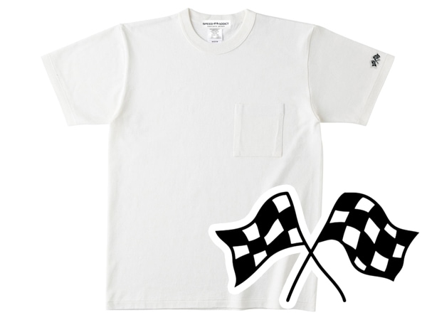 µCHECKER FLAGS POCKET T-shirt��µ�����å����ե�å��ݥ��å�T����ġ�NATURAL