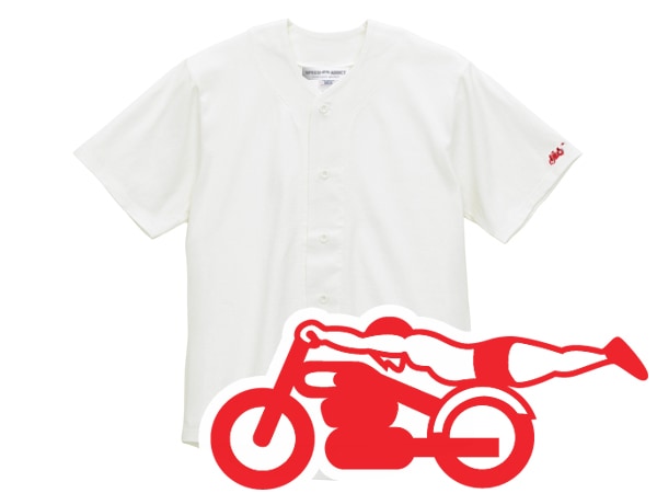 SUPER HEAVY WEIGHT µ���ԡ��ɥ��ǥ����� BASEBALL SHIRT�ʥ����ѡ��إ�������������µSPEED ADDICT�١����ܡ��륷��ġ�WHITE