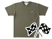 CHECKER FLAGS POCKET T-shirt�ʥ����å����ե�å��ݥ��å�T����ġ�ARMY GREEN