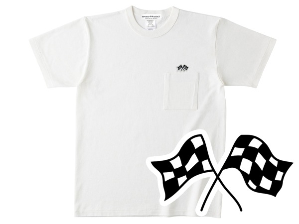 CHECKER FLAGS POCKET T-shirt�ʥ����å����ե�å��ݥ��å�T����ġ�NATURAL