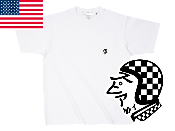 USA���åȥ� SUPER HEAVY WEIGHT SPEED ADDICT TRADE MARK T-shirt�ʥ����ѡ��إ������������ȥ��ԡ��ɥ��ǥ����ȥȥ졼�ɥޡ���T����ġ�WHITE