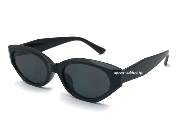 FLAT LENS CAT'S EYE SUNGLASS�ʥե�åȥ�󥺥���åĥ������󥰥饹��BLACK �� SMOKE