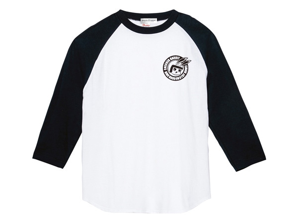CHECKER RABBIT TRADE MARK Raglan 3/4 Sleeves T-shirt�ʥ����å�����ӥåȥȥ졼�ɥޡ����饰���3/4���꡼��T����ġ�WHITE �� BLACK