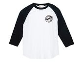 CHECKER RABBIT TRADE MARK Raglan 3/4 Sleeves T-shirt�ʥ����å�����ӥåȥȥ졼�ɥޡ����饰���3/4���꡼��T����ġ�WHITE �� BLACK