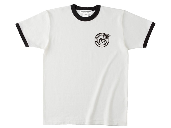 CHECKER RABBIT TRADE MARK Ringer T-shirt�ʥ����å�����ӥåȥȥ졼�ɥޡ�����󥬡�T����ġ�WHITE �� BLACK