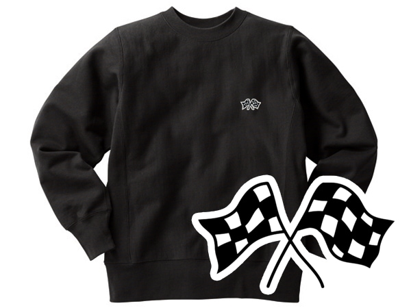 Champion Reverse Weave TYPE CHECKER FLAGS SWEAT�ʥ����ԥ����С����������֥����ץ����å����ե�å��������åȡ�BLACK
