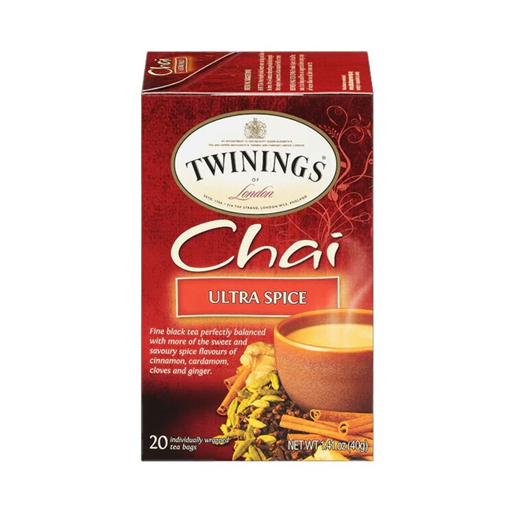 トワイニング ウルトラスパイス チャイ ティー 紅茶 ティーバッグ 20包 40g (1.41oz) TWININGS of London