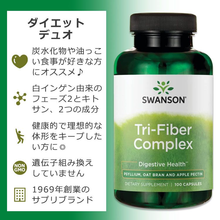 スワンソン ダイエットデュオ 120粒 カプセル Swanson Diet Duo