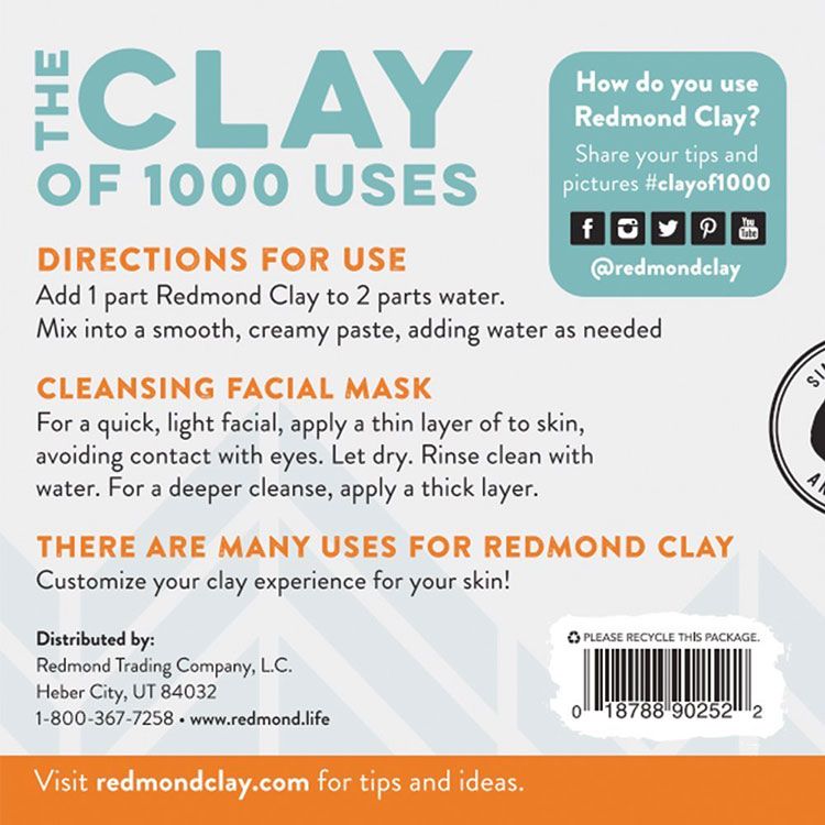 レドモンド ベントナイト クレイ ナチュラル パウダー 283g (10oz) Redmond Bentonite Clay スキンケア 泥
