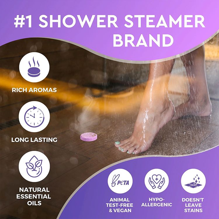 クレバーフィー シャワー スチーマー バラエティー パック オリジナル パープル 6個 Cleverfy Shower Steamers